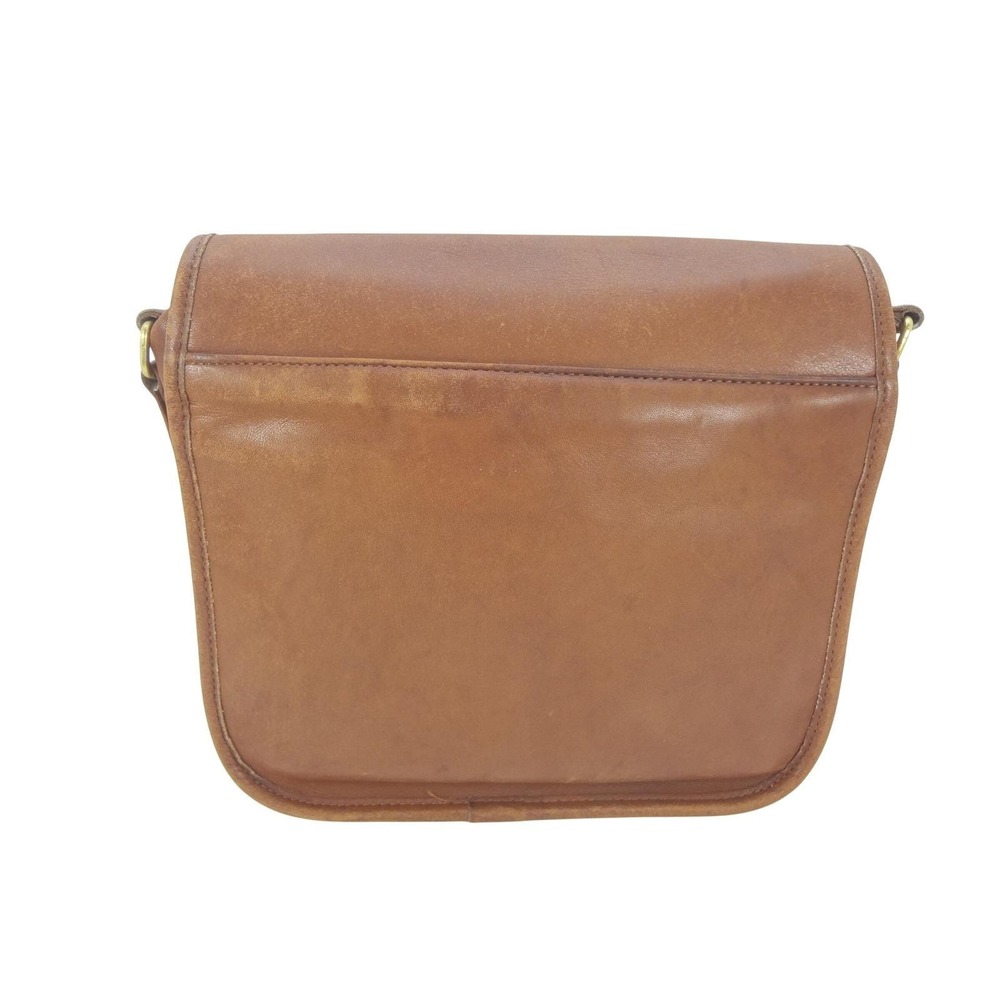 Coach Vintage British Tan Leather Crossbody Saddle Bag 9061 Made in USA - Picture 3 of 8